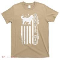 Goldendoodle Dad Vintage American Flag Patriotic Doodle Dog T-Shirt thumb 0