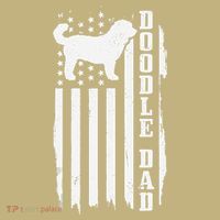 Goldendoodle Dad Vintage American Flag Patriotic Doodle Dog T-Shirt thumb 7