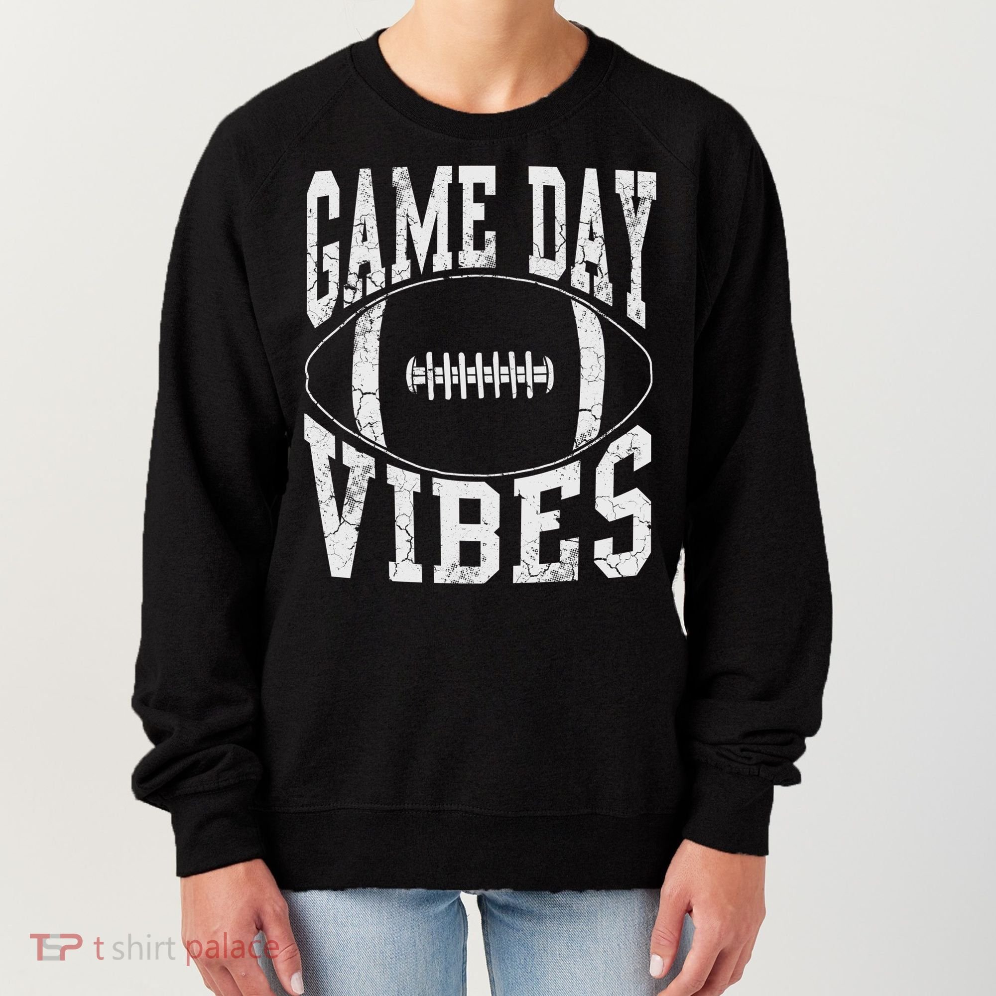 Game Day Vibes Silver Football Apparel Gift Women's Sweatshirt