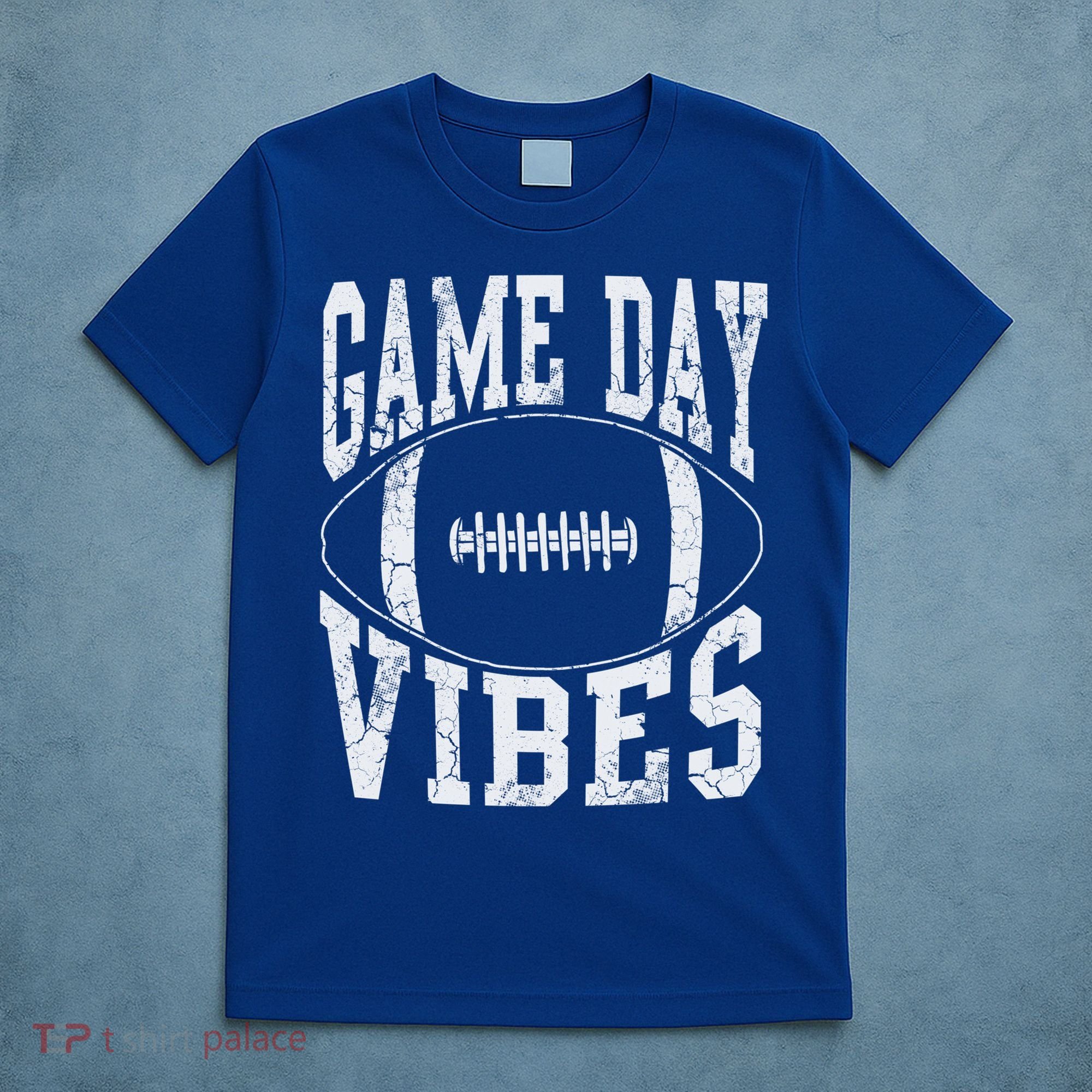 Game Day Vibes Silver Football Apparel Gift T-Shirt