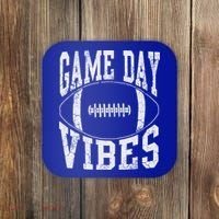 Game Day Vibes Silver Football Apparel Gift Coaster thumb 0
