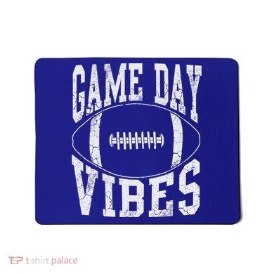 Game Day Vibes Silver Football Apparel Gift Mousepad