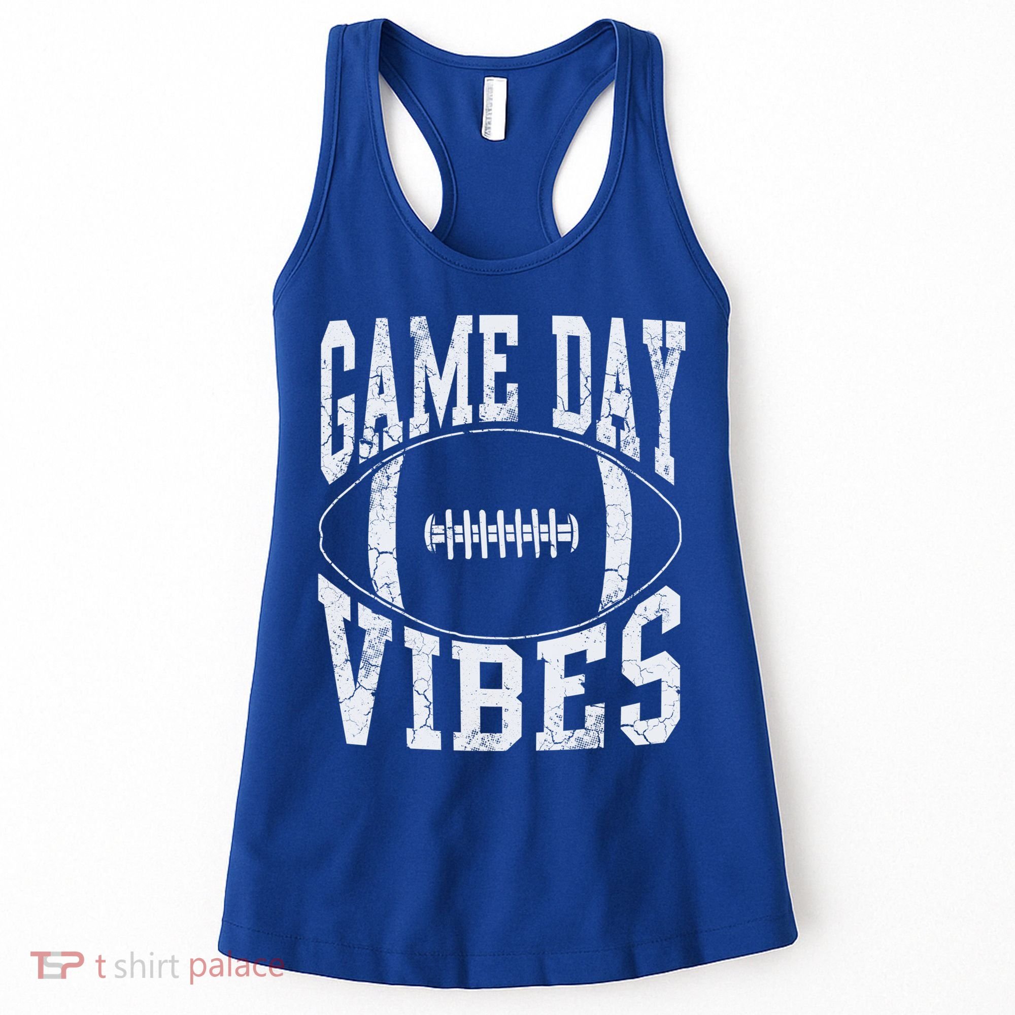Game Day Vibes Silver Football Apparel Gift Women's Tank Top