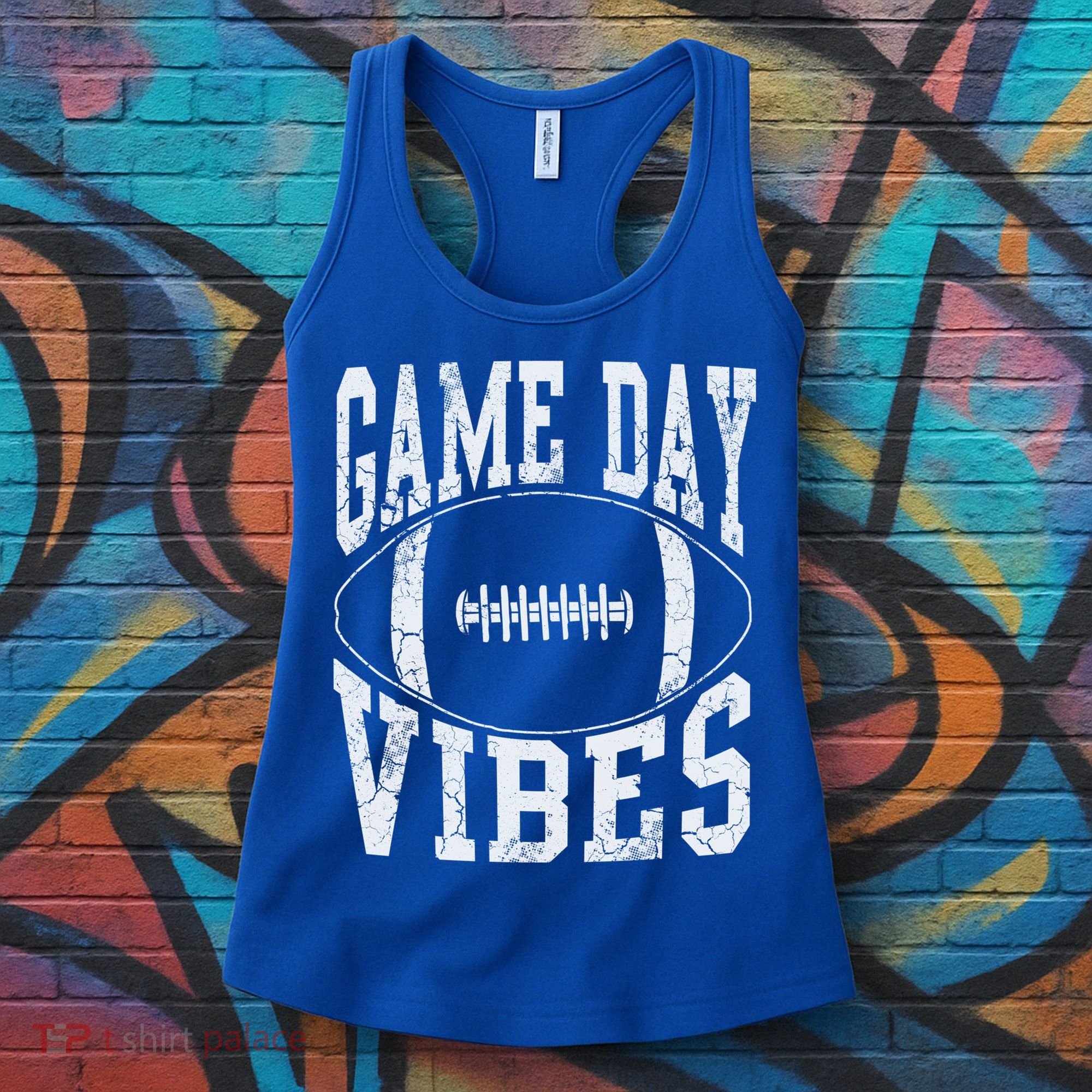 Game Day Vibes Silver Football Apparel Gift Women's Tank Top