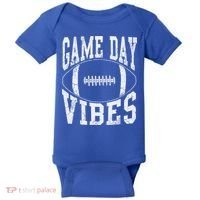 Game Day Vibes Silver Football Apparel Gift Baby Bodysuit thumb 0