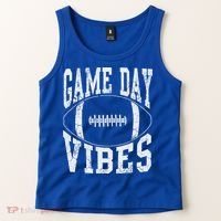 Game Day Vibes Silver Football Apparel Gift Tank Top thumb 2