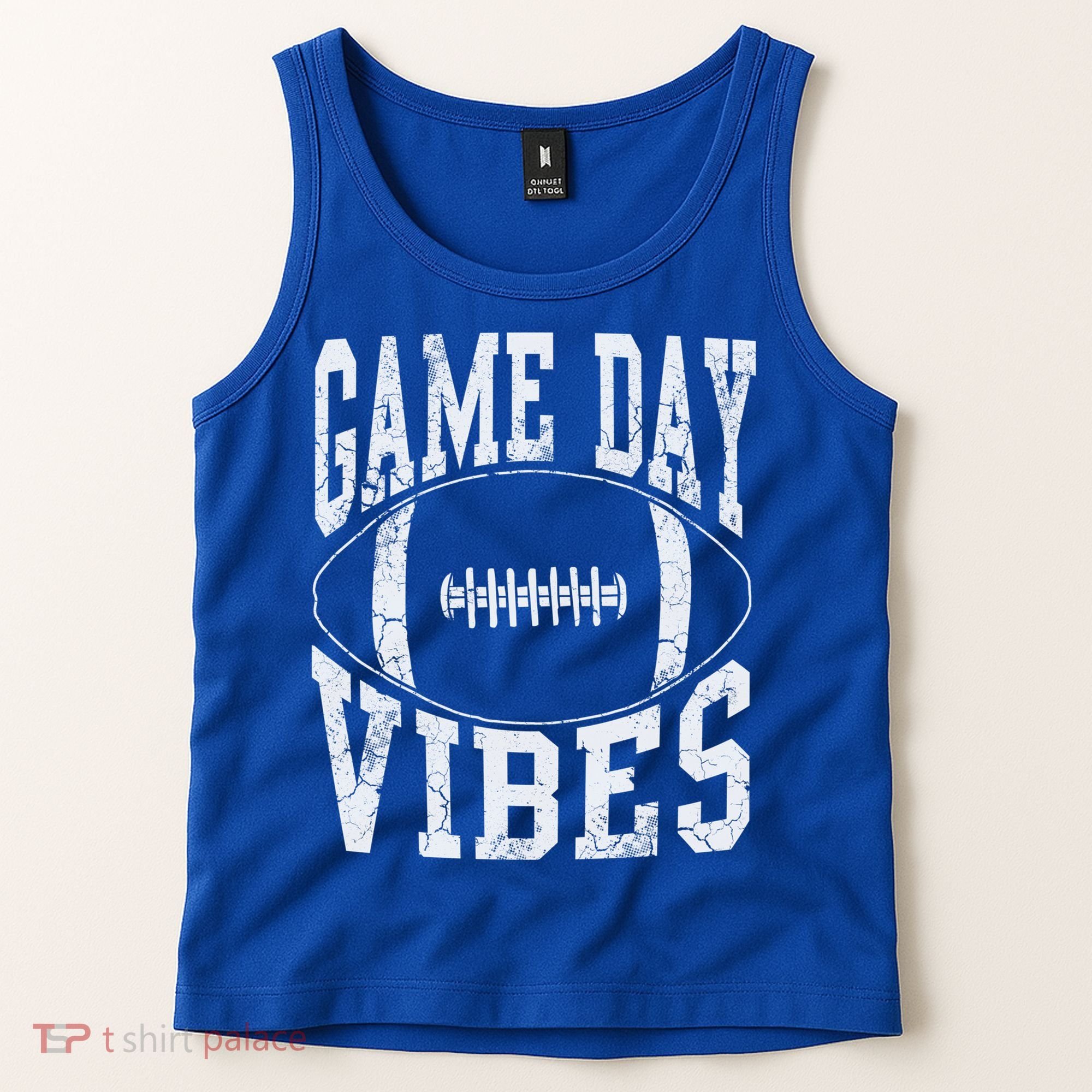 Game Day Vibes Silver Football Apparel Gift Tank Top