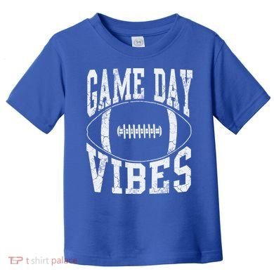 Game Day Vibes Silver Football Apparel Gift Toddler T-Shirt
