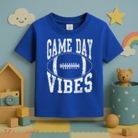 Game Day Vibes Silver Football Apparel Gift Toddler T-Shirt thumb 3