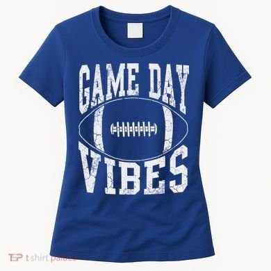 Game Day Vibes Silver Football Apparel Gift Women's T-Shirt