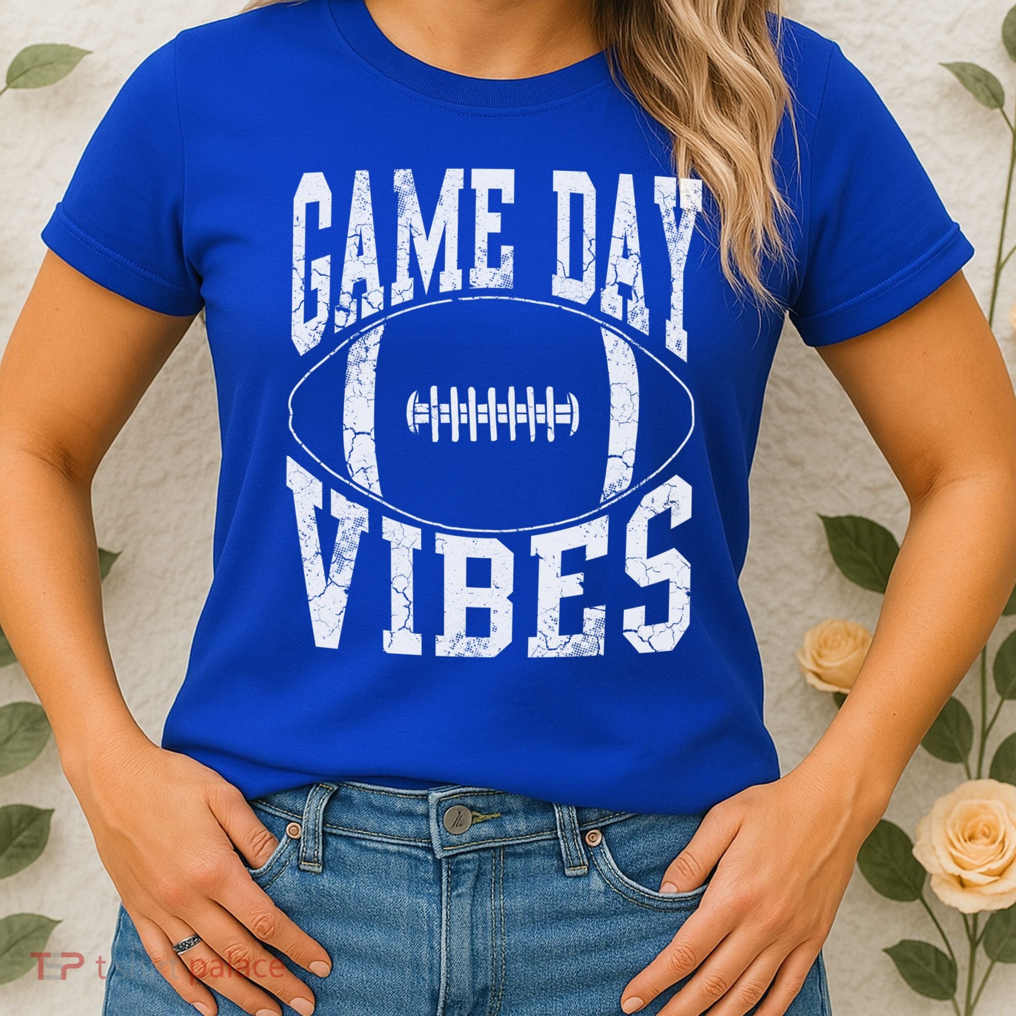 Game Day Vibes Silver Football Apparel Gift Women's T-Shirt