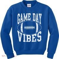 Game Day Vibes Silver Football Apparel Gift Kids Sweatshirt thumb 0