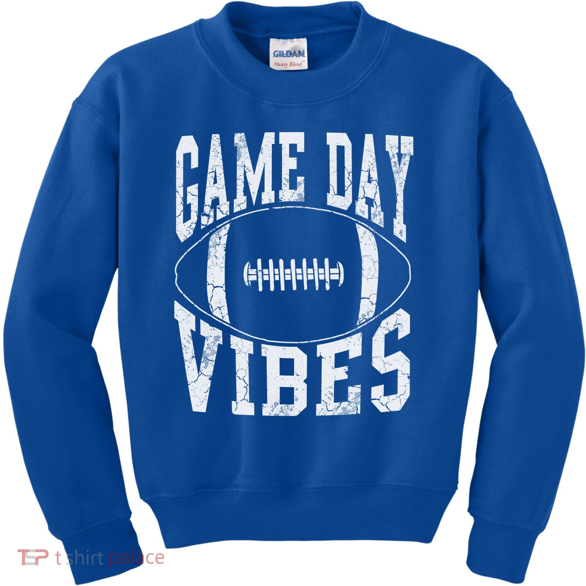 Game Day Vibes Silver Football Apparel Gift Kids Sweatshirt