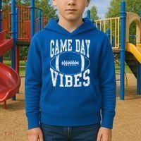 Game Day Vibes Silver Football Apparel Gift Kids Hoodie thumb 2