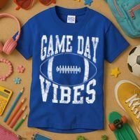 Game Day Vibes Silver Football Apparel Gift Kids T-Shirt thumb 3