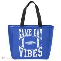 Game Day Vibes Silver Football Apparel Gift Tote Bag thumb 0