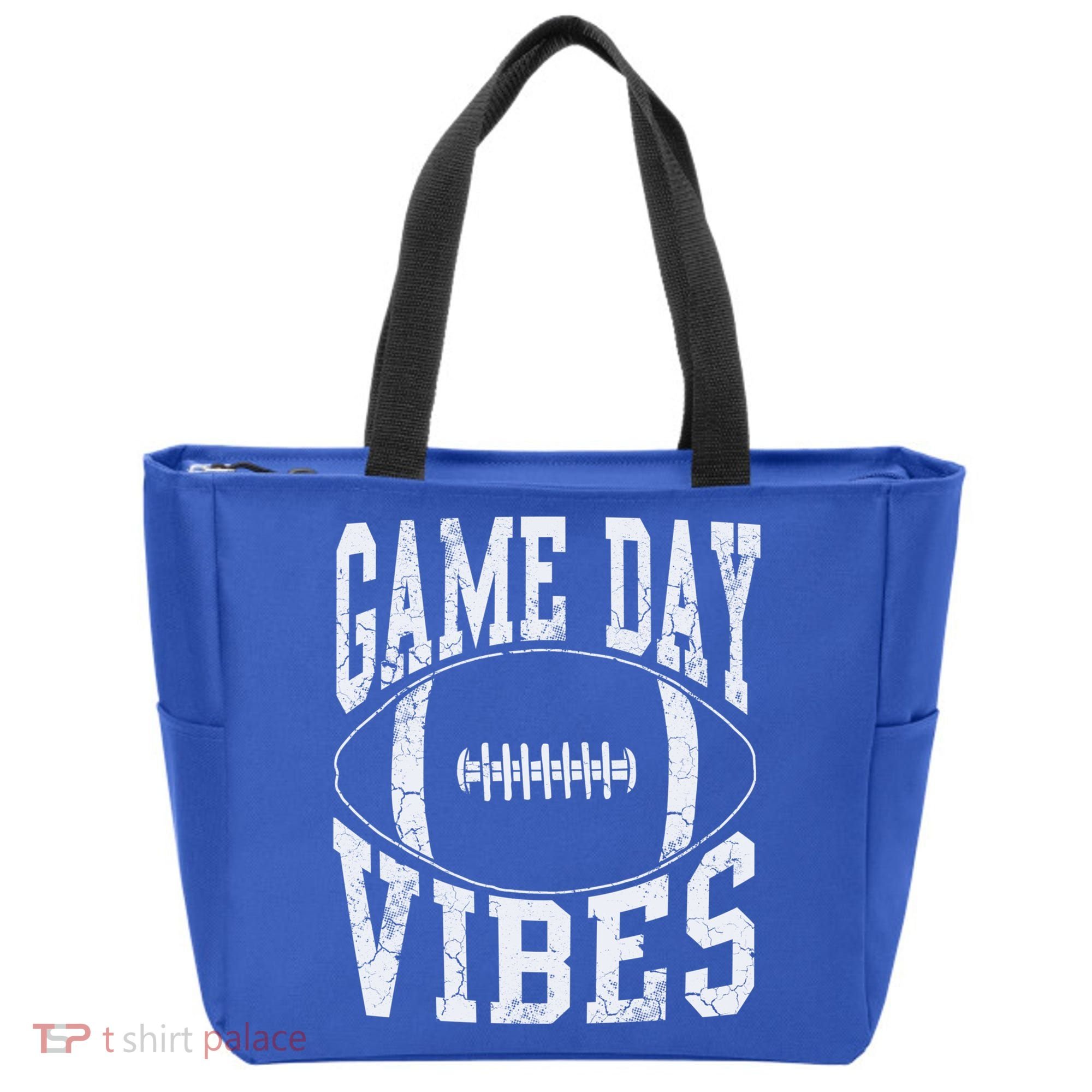 Game Day Vibes Silver Football Apparel Gift Tote Bag
