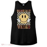 Game Day Vibes Retro Smile Football Ladies PosiCharge Tri-Blend Wicking Tank thumb 0
