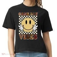 Game Day Vibes Retro Smile Football Comfort Colors Boxy T-Shirt thumb 0
