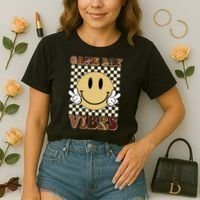 Game Day Vibes Retro Smile Football Comfort Colors Boxy T-Shirt thumb 2