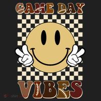 Game Day Vibes Retro Smile Football Women's Sweatshirt thumb 2