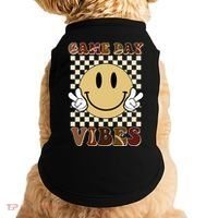Game Day Vibes Retro Smile Football Doggie Tank thumb 0