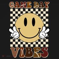 Game Day Vibes Retro Smile Football Doggie Tank thumb 4