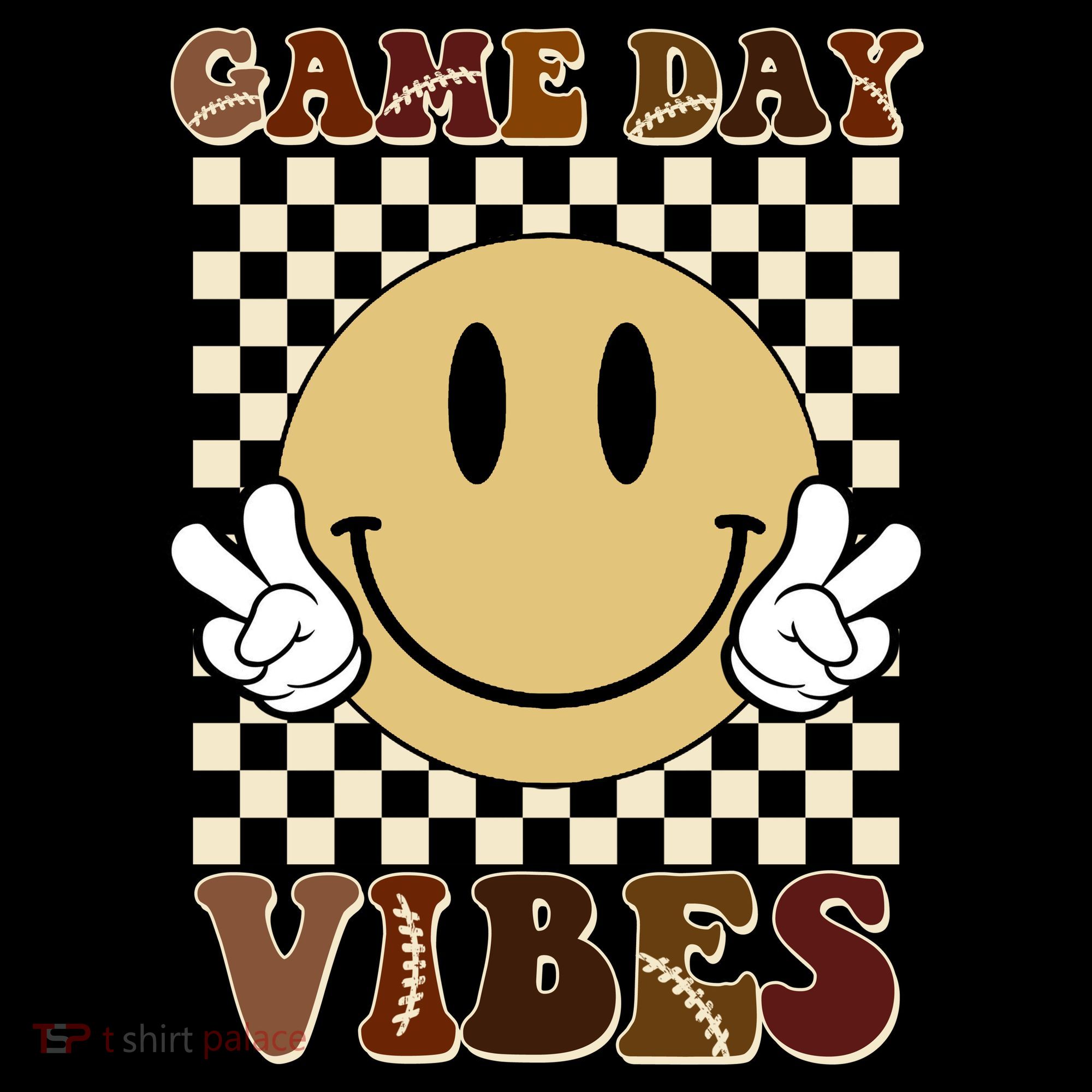 Game Day Vibes Retro Smile Football Coffee Mug
