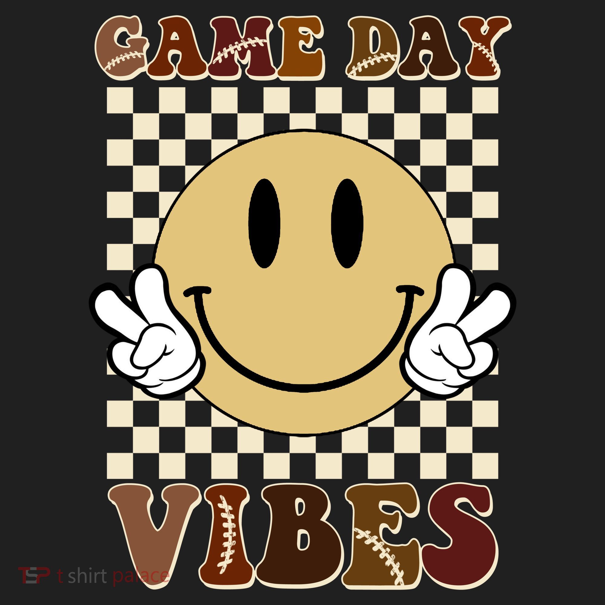 Game Day Vibes Retro Smile Football Sport-Tek Posi-UV Pro Polo