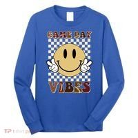 Game Day Vibes Retro Smile Football Long Sleeve Shirt thumb 0