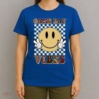 Game Day Vibes Retro Smile Football T-Shirt thumb 4