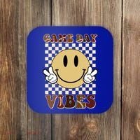 Game Day Vibes Retro Smile Football Coaster thumb 0