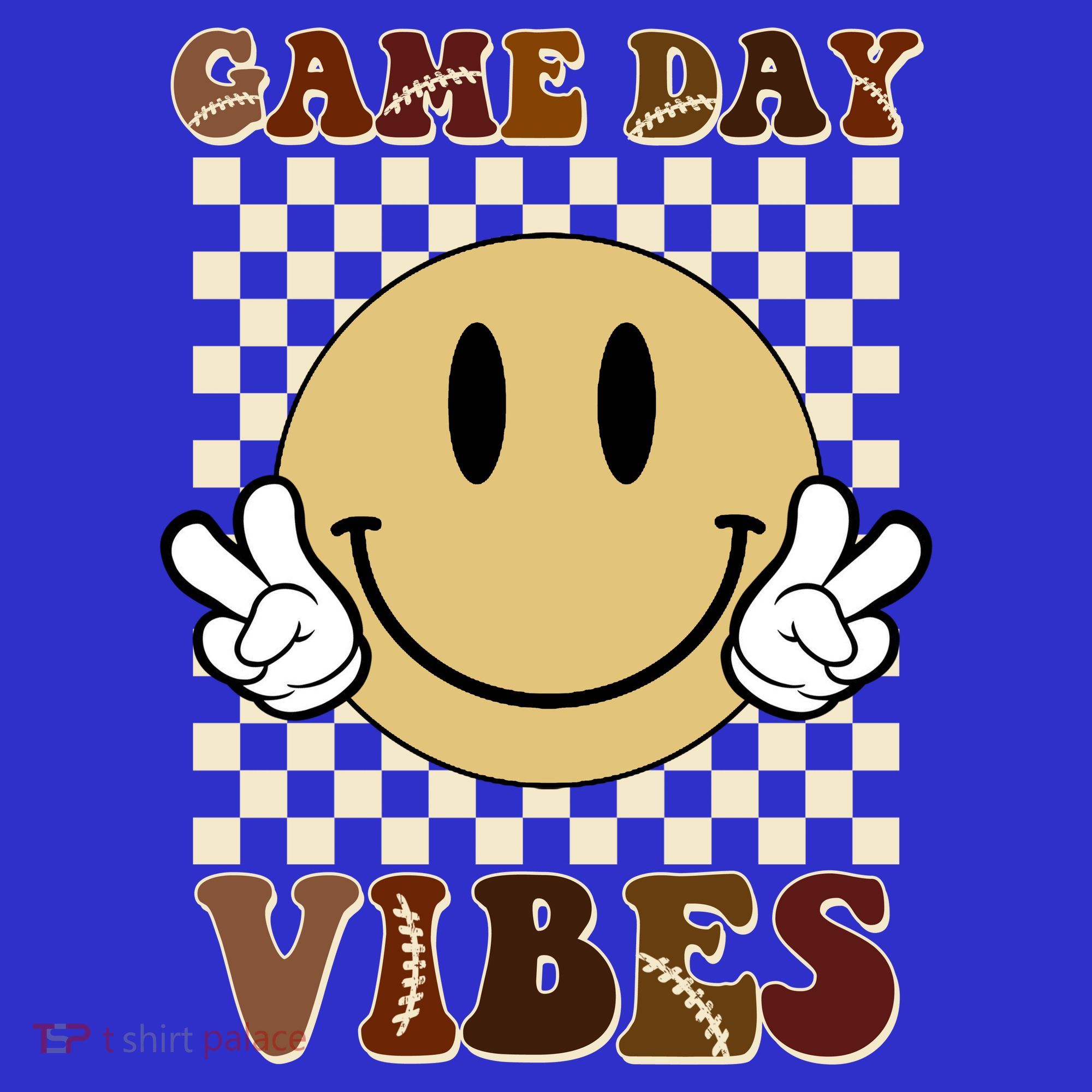 Game Day Vibes Retro Smile Football Mousepad