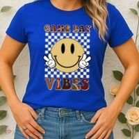 Game Day Vibes Retro Smile Football Women's T-Shirt thumb 2