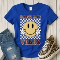 Game Day Vibes Retro Smile Football Women's T-Shirt thumb 3