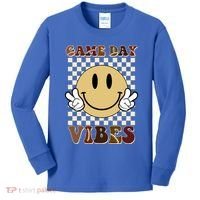 Game Day Vibes Retro Smile Football Kids Long Sleeve Shirt thumb 0