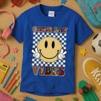 Game Day Vibes Retro Smile Football Kids T-Shirt thumb 3