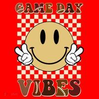 Game Day Vibes Retro Smile Football Santa Hat thumb 1
