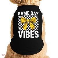 Game Day Vibes Coquette Bow Softball Mama Softball Girl Doggie Tank thumb 0
