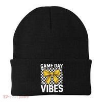 Game Day Vibes Coquette Bow Softball Mama Softball Girl Beanie thumb 0