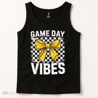 Game Day Vibes Coquette Bow Softball Mama Softball Girl Tank Top thumb 2