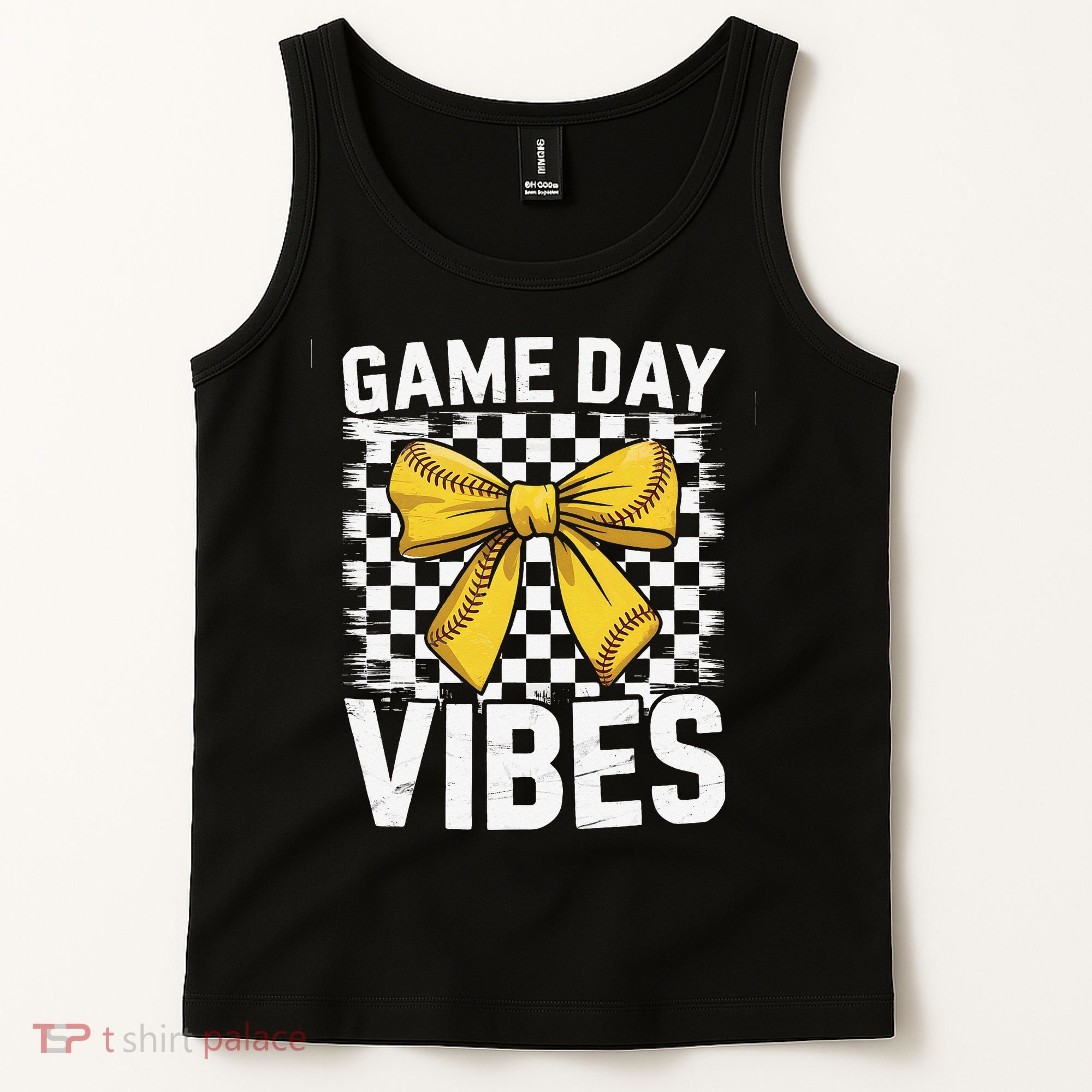 Game Day Vibes Coquette Bow Softball Mama Softball Girl Tank Top