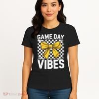 Game Day Vibes Coquette Bow Softball Mama Softball Girl Women's T-Shirt thumb 4