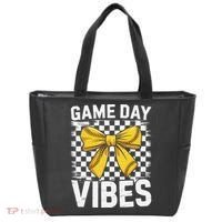 Game Day Vibes Coquette Bow Softball Mama Softball Girl Tote Bag thumb 0