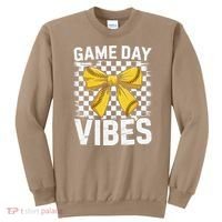 Game Day Vibes Coquette Bow Softball Mama Softball Girl Sweatshirt thumb 0