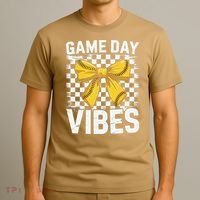 Game Day Vibes Coquette Bow Softball Mama Softball Girl T-Shirt thumb 3