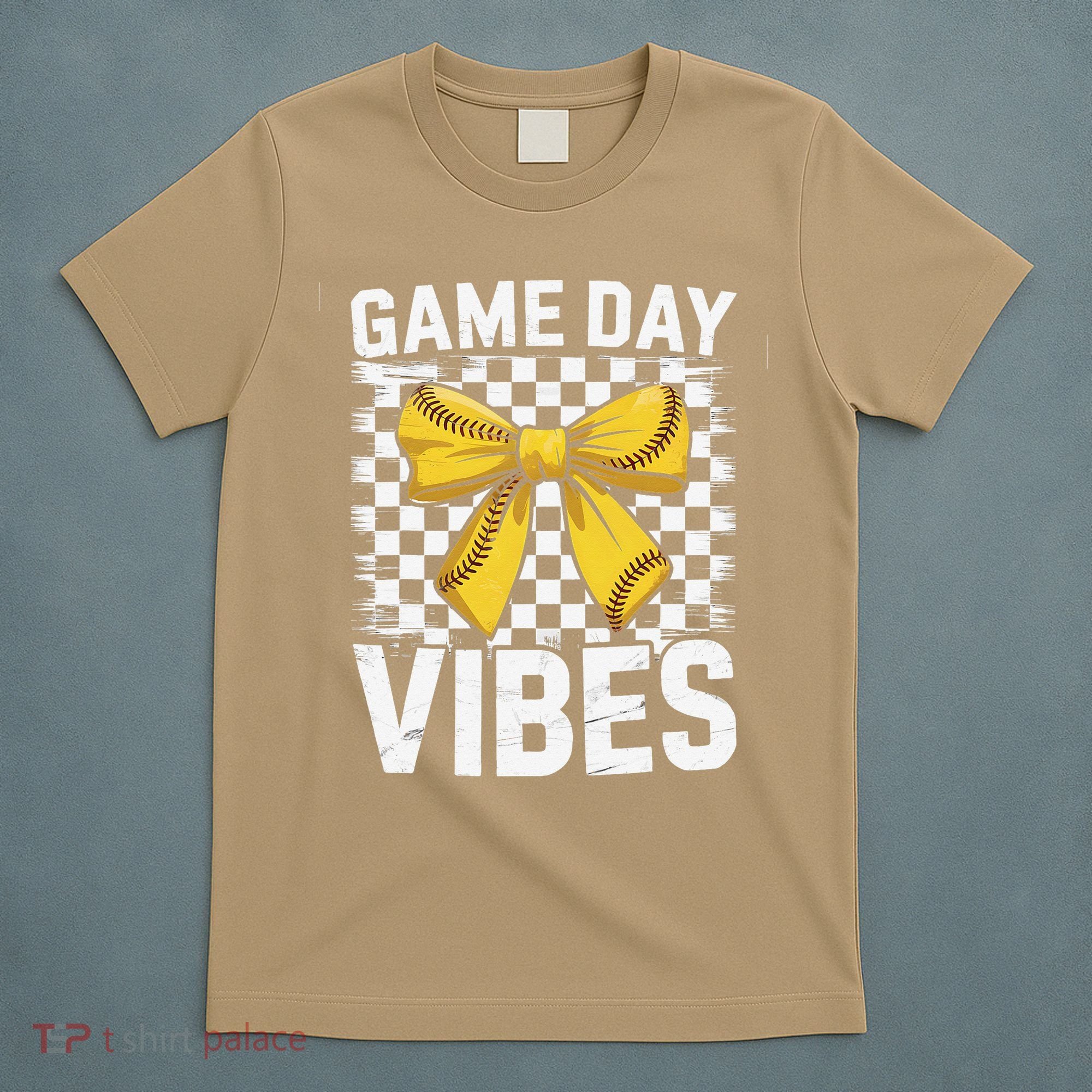 Game Day Vibes Coquette Bow Softball Mama Softball Girl T-Shirt
