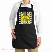 Game Day Vibes Coquette Bow Softball Mama Softball Girl Apron thumb 2