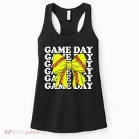 Game Day Vibes Coquette Bow Softball Mama Softball Girl Women's Tank Top thumb 0