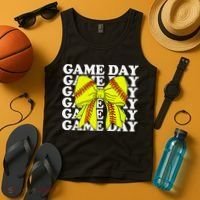 Game Day Vibes Coquette Bow Softball Mama Softball Girl Tank Top thumb 4